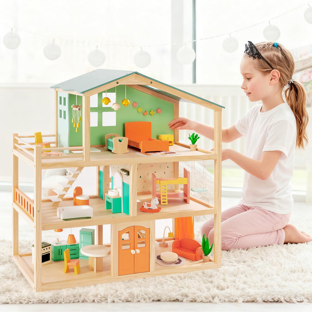 Giant bean dollhouse flexible layout adapts to evolving play ideas