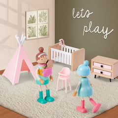 Giant Bean dollhouse tent and rocking horse for cozy storytelling