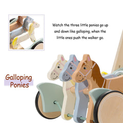 Giant Bean Galloping Ponies beads slide and spin for fine motor play.