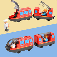 Giant bean magnetic connection feature shown for expandable train sets