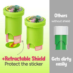Giant bean Sticker Stamper retractable bottom prevents mess