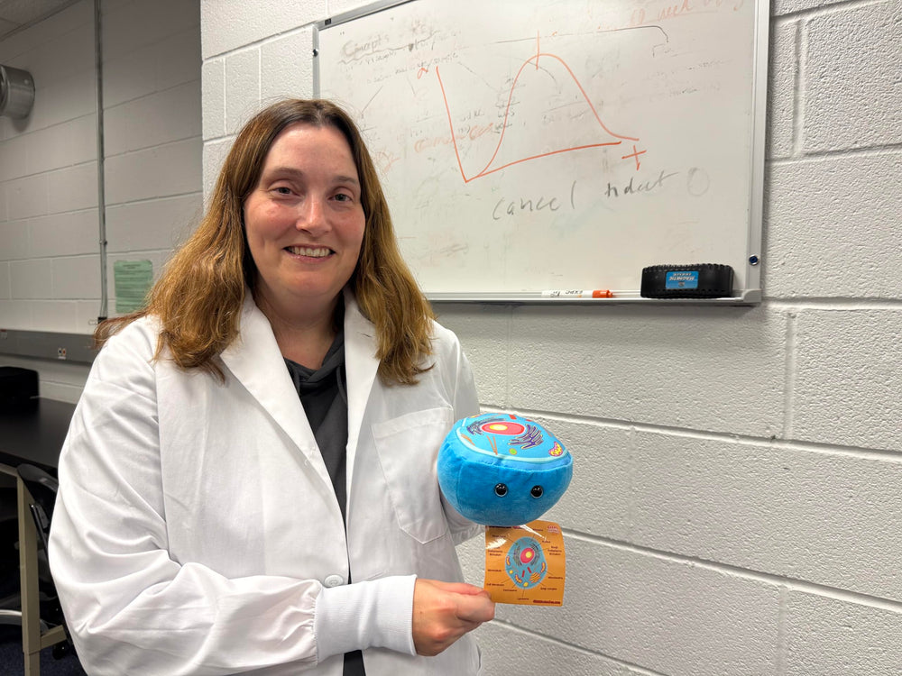 GIANT MICROBES Animal Cell Plush includes plasma membrane concept in soft form