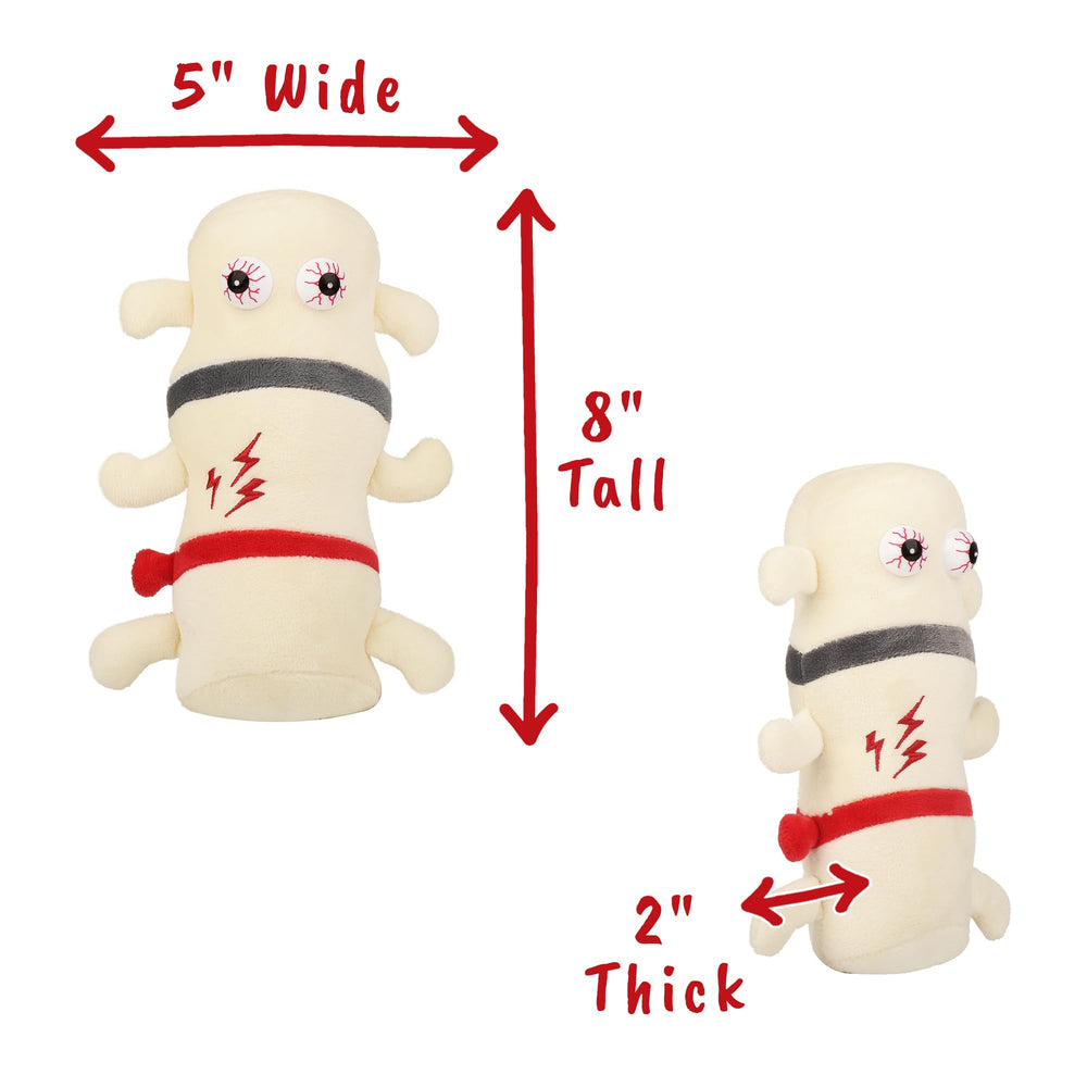 GIANT MICROBES Back Pain Plush offers emotional support during study or recovery