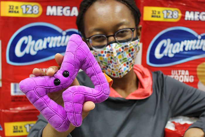GIANT MICROBES colon plush shows detailed anatomy for classroom demos.