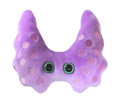 GIANT MICROBES Thyroid Plush close-up with embroidered anatomy details for study