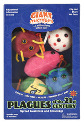 GIANT MICROBES world map included to contextualize microbes.