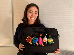 GIANT MICROBES Zika plush keychain for portable science gift.