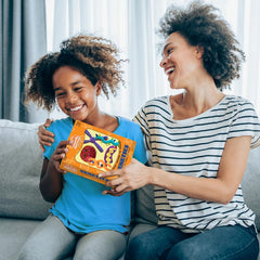 GIANTMICROBES Genetics Gift Box interior view reveals learning tools.