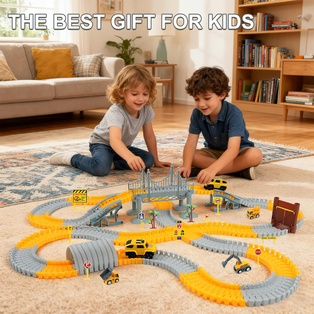GIAT bendable-track set offers versatile layouts to fit various play spaces.