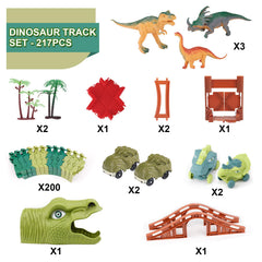 GIAT Dinosaur Track Toys includes bridges and accessories for varied layouts.