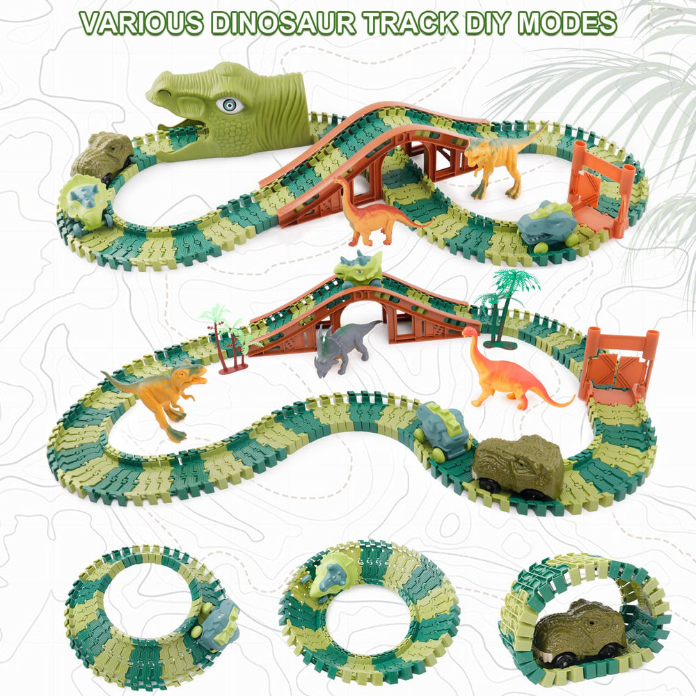 GIAT Dinosaur Track Toys dinosaur cars glide on colorful tracks for exciting races.