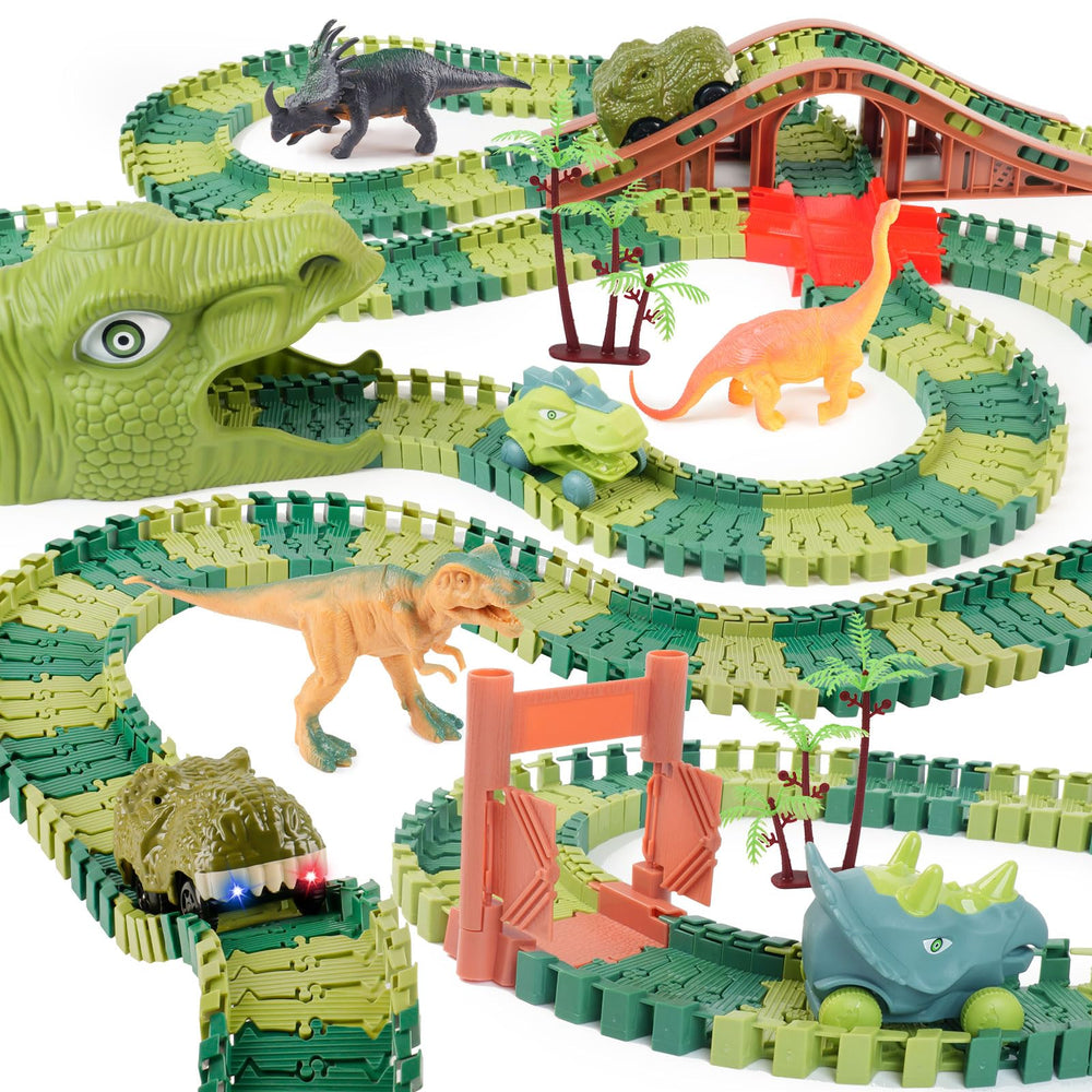 GIAT Dinosaur Track Toys track assembly for creative play.