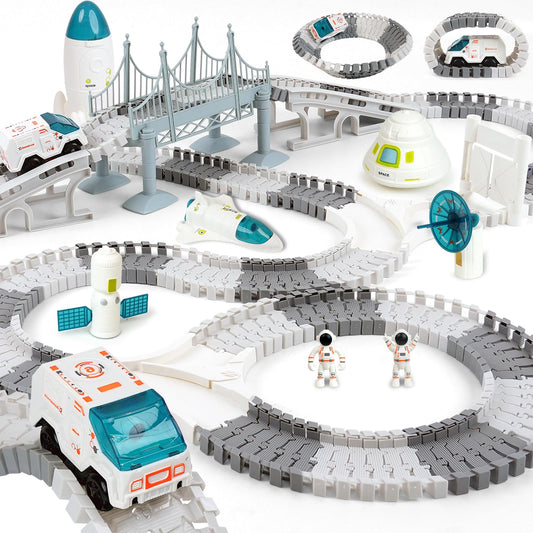 GIAT Race Car Tracks Set with flexible tracks for creative layouts and quick play sessions