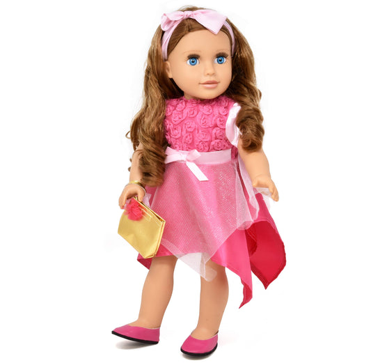 Gift Boutique 18 inch fashion doll with blue eyes, perfect for imaginative styling.