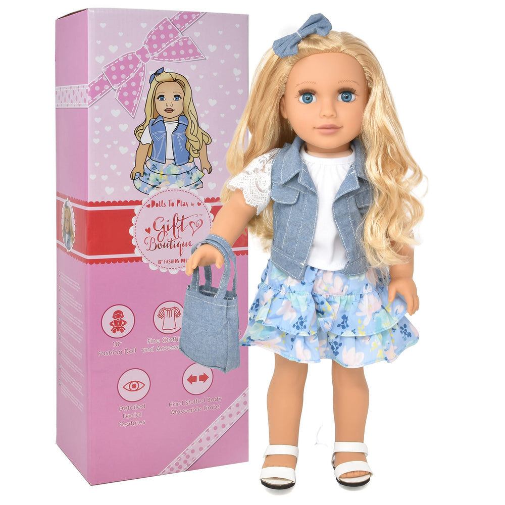 Gift Boutique 18 inch doll boots highlight versatile playtime outfits.