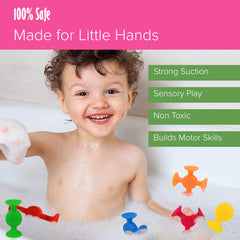 Gift Boutique suction cup bath toy sticks to tub surfaces for travel fun