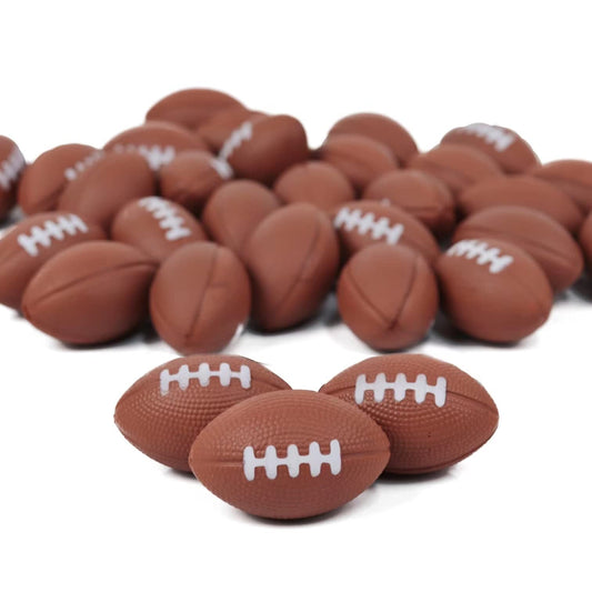 GiftExpress 30-pack mini foam footballs for party decor and gifts.