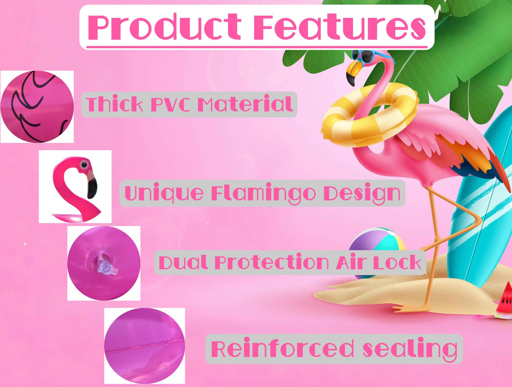 GiftExpress family-friendly flamingo float supports kids and adults.