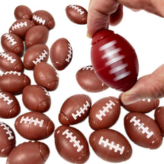 GiftExpress football fidget spinner close-up, brown ABS design ideal for classroom focus and play.