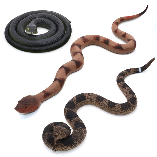 GIFTGRIN realistic rubber snakes deter birds in the garden with lifelike detail.