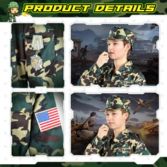 Giftinbox Army Costume toys set with sound and light for engaging pretend missions