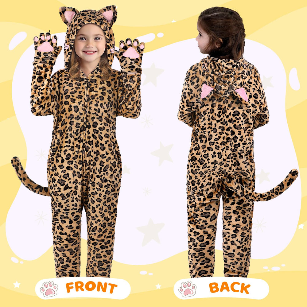 Giftinbox leopard costume cat paw design with whiskers for realism.