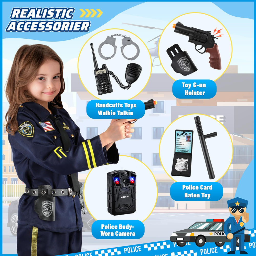 Giftinbox police costume accessories belt and holster for realistic role play