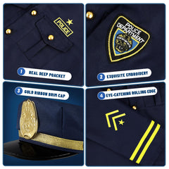 Giftinbox full police costume set ready for Halloween or parties