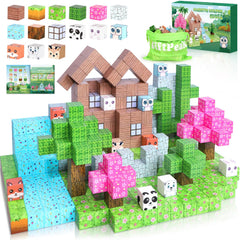 GiftPeak forest animal theme magnetic blocks for imaginative building play.