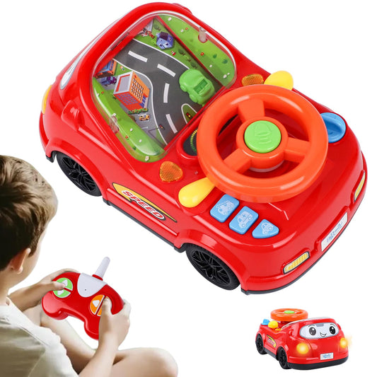 Gifts2U 2-in-1 toddler RC steering wheel for immersive play indoors.