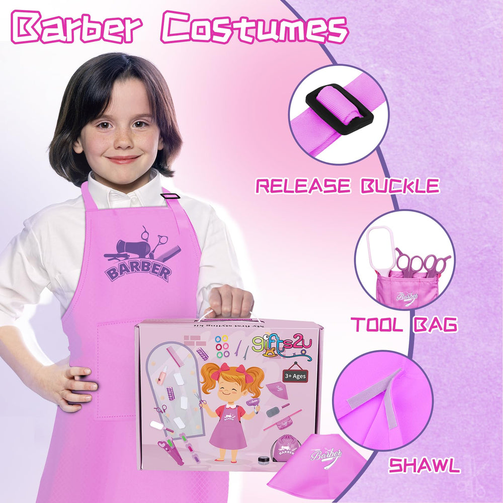 Gifts2U scissors set helps budding stylists practice safe pretend cutting.