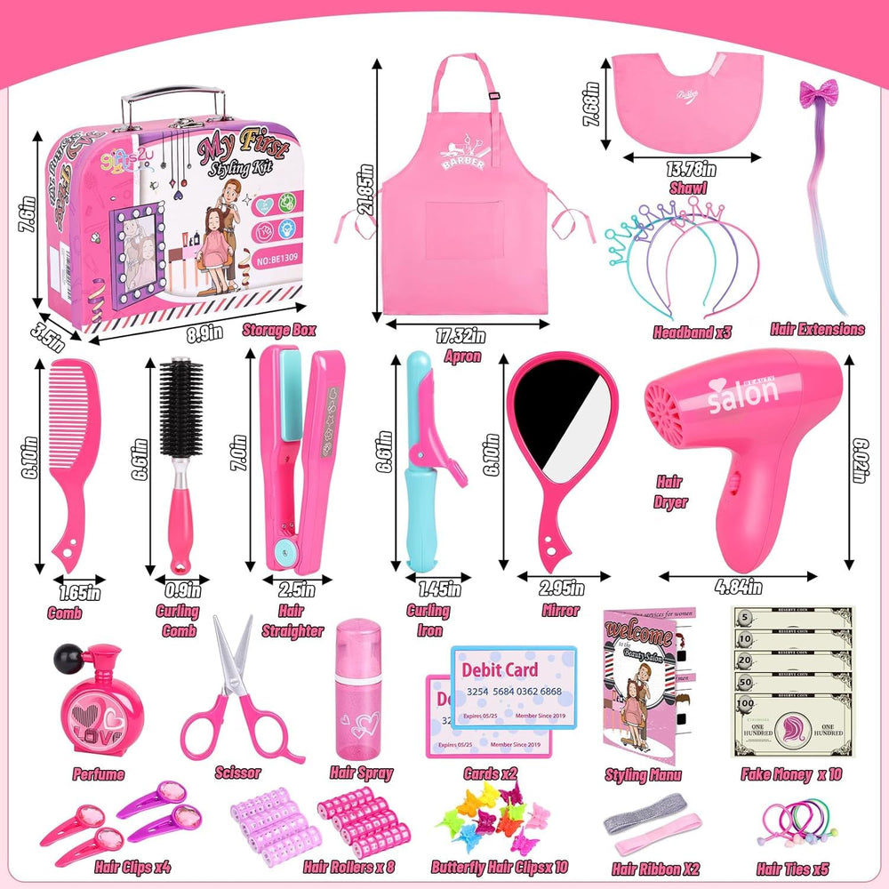 Gifts2U Hair Salon Playset styling tools set encourages imaginative grooming