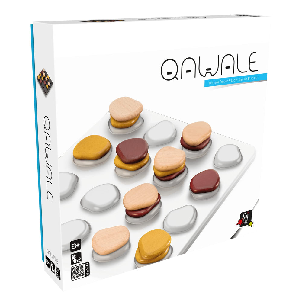 GIGAMIC Qawale wooden pieces close-up highlighting craftsmanship for tabletop play.