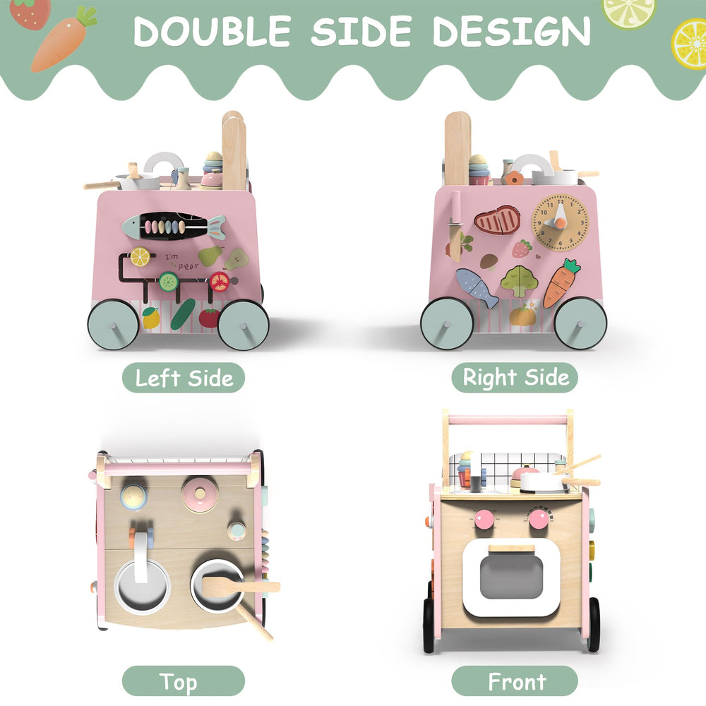GiggleGems wooden baby walker in doll-stroller mode for caregiver role play