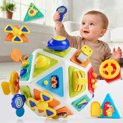 Gigilli 22in1 busy cube spinner boosts fine motor skills through rotation play.