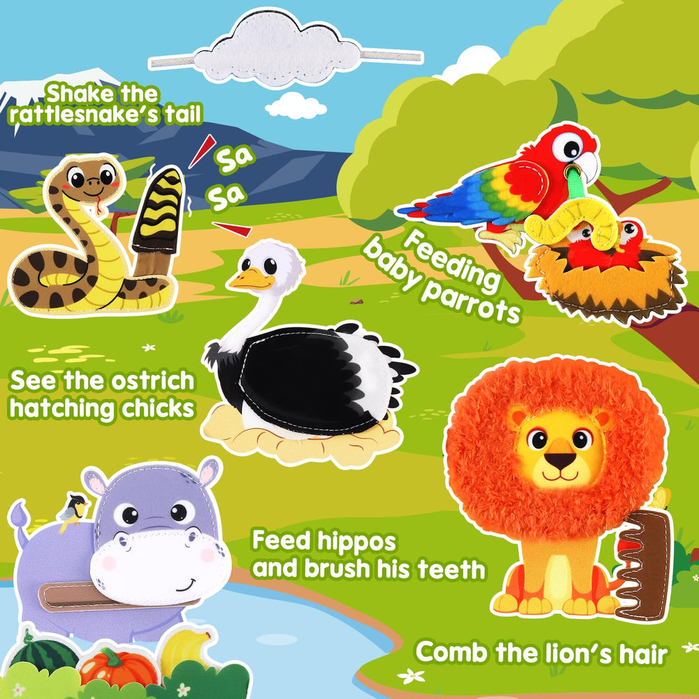 Gigilli hippo-feeding scene encourages sensory-rich imaginative play and focus.