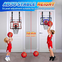 Gigilli indoor basketball hoop includes three balls for immediate practice