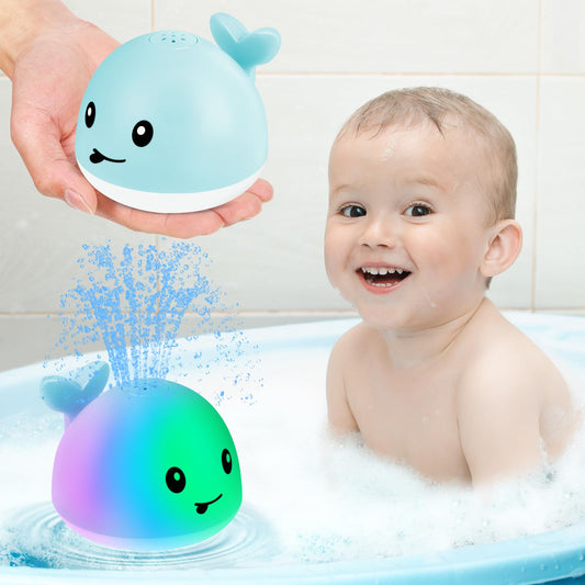 Gigilli light up whale bath toy in tub for engaging bath time