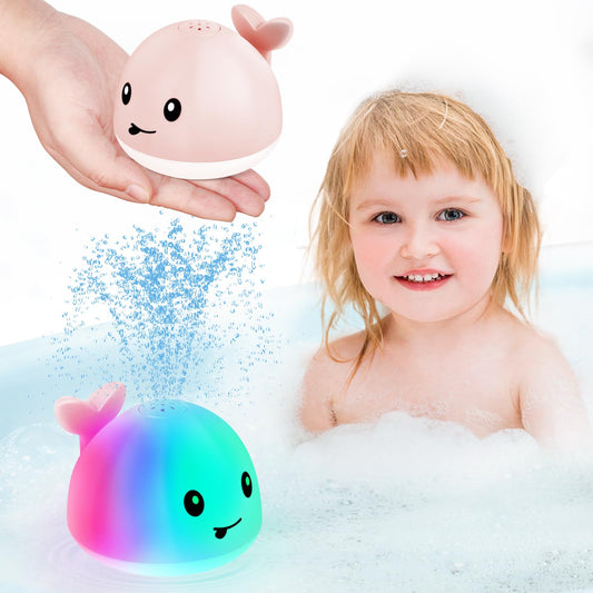 Gigilli whale bath toy sprinkler lights energize bath time for infants