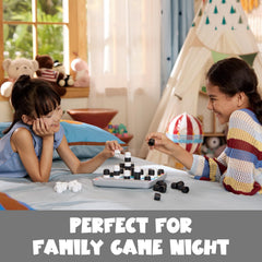 GiiKER Smart Four family game-night scene with kids and adults.