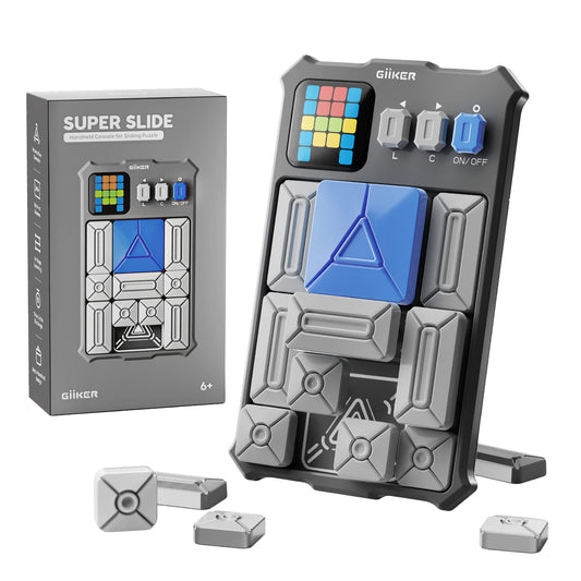GiiKER Super Slide puzzle with LED screen displaying goal for logical thinking