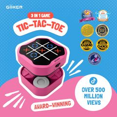 GiiKER Tic Tac Toe Bolt pink AI mode screen for adaptive challenge.