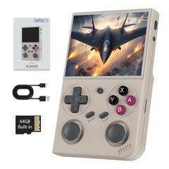 GiipGoop G350 front view shows compact retro handheld design for portable fun.