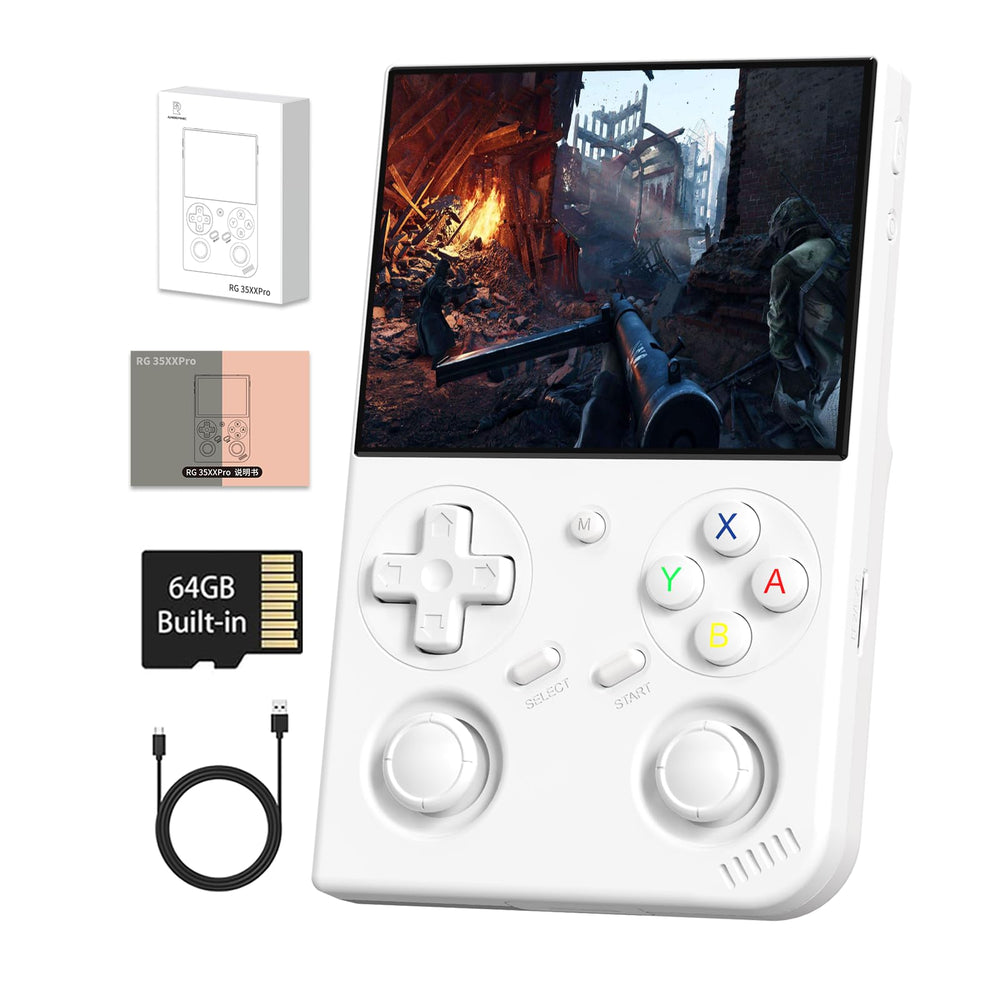 GiipGoop RG35XX Pro front view with 3.5-inch IPS display for crisp retro gaming
