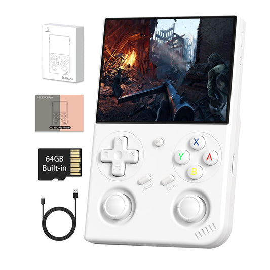 GiipGoop RG35XX Pro front view with 3.5-inch IPS display for crisp retro gaming