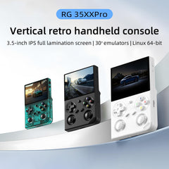 GiipGoop RG35XX Pro side view highlighting compact portable design