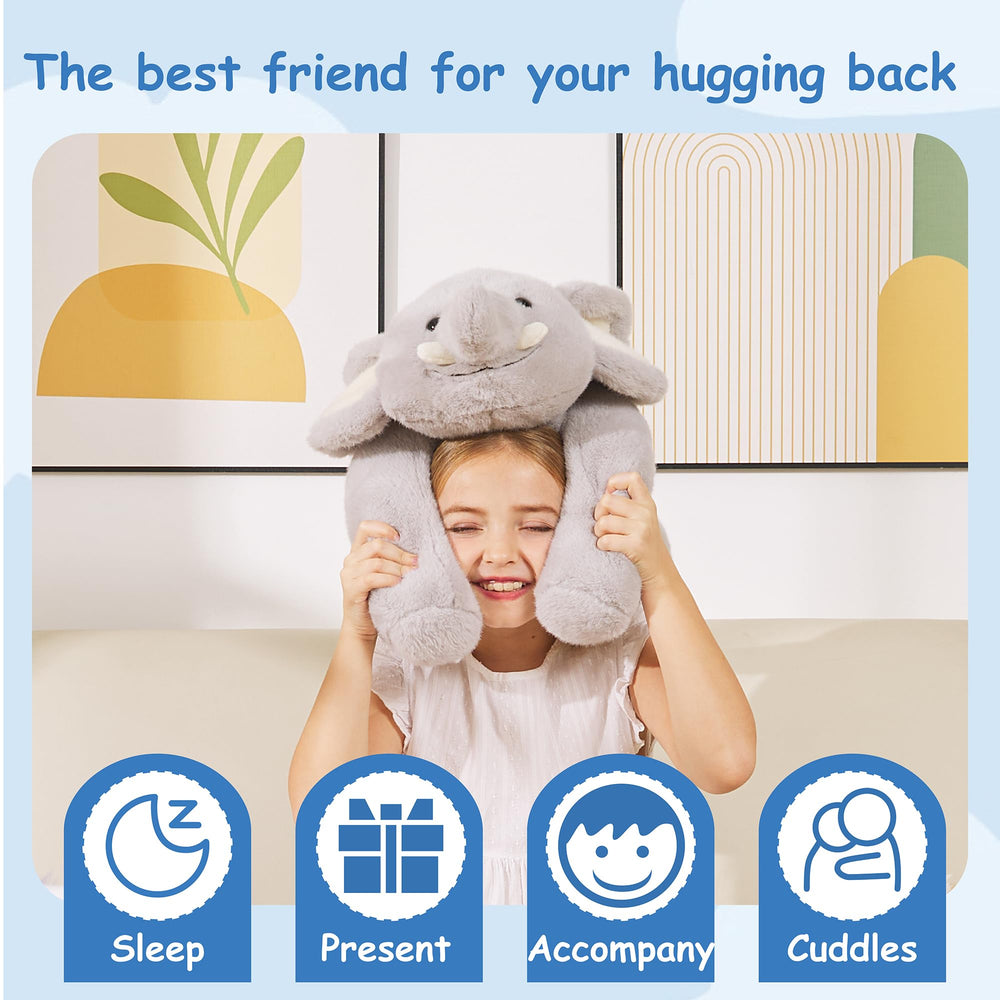 GILFWM Elephant Plush 20.5-inch size suitable for sofas and car rides.