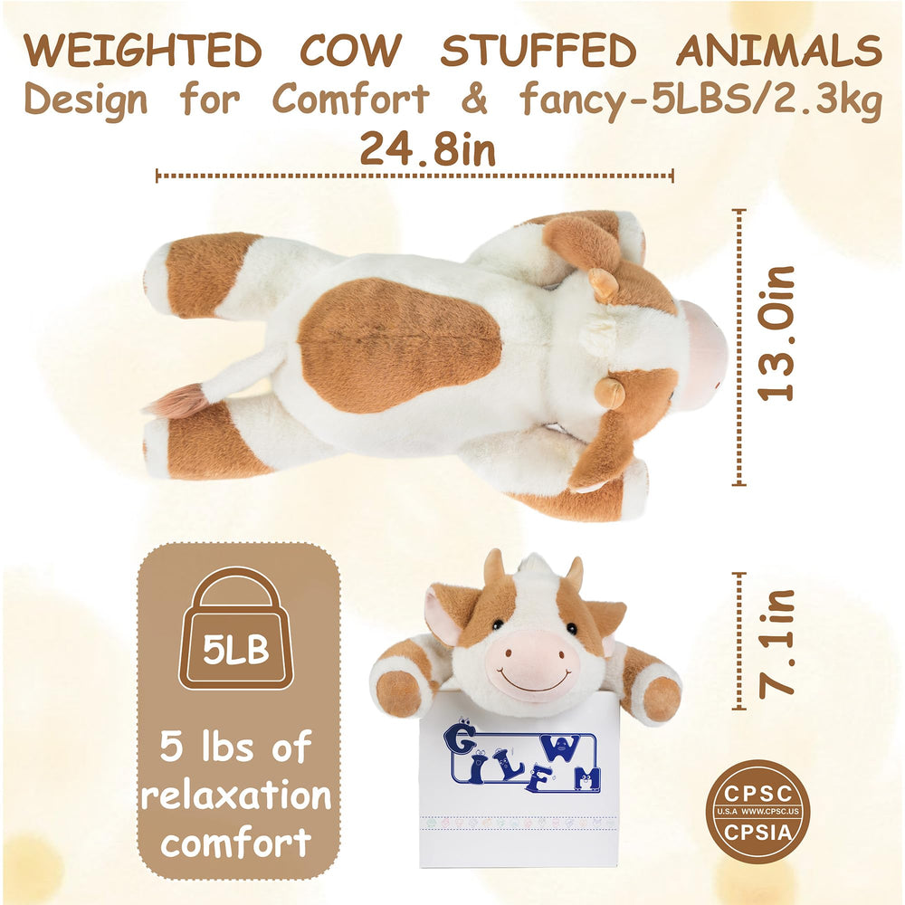 GILFWM weighted cow 25-inch presence offers a big comforting companion.