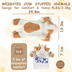 GILFWM weighted cow 25-inch presence offers a big comforting companion.