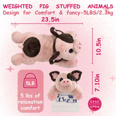 GILFWM weighted pig paws emphasize hug feel and secure hold.